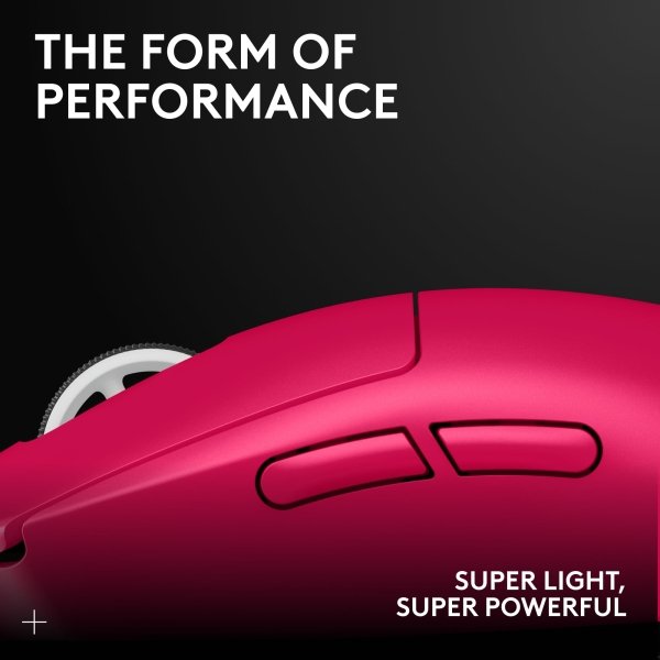Logitech - G PRO X SUPERLIGHT 2 LIGHTSPEED Lightweight Wireless Optical HERO 2 Sensor 44 000 DPI Gaming Mouse with 8K Polling - Wireless - Magenta
