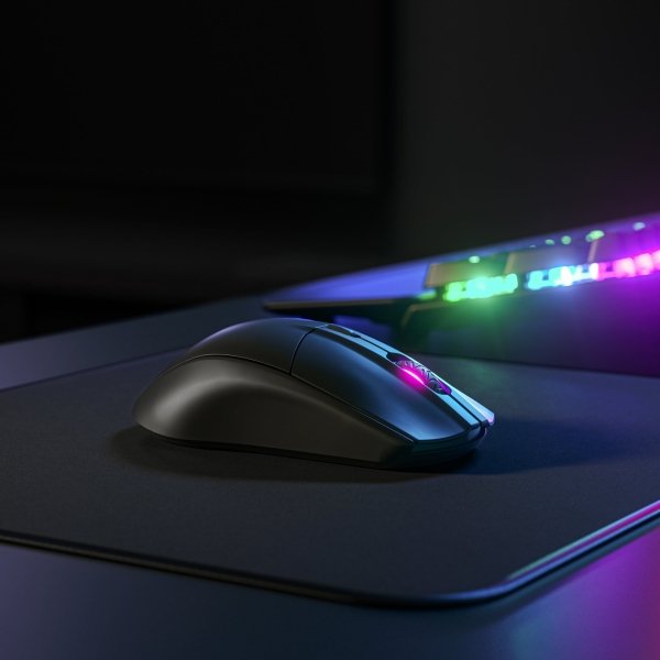 SteelSeries - Rival 3 Lightweight Wireless Optical Gaming Mouse with Brilliant Prism RGB Lighting - Wireless - Black