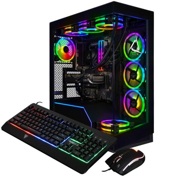 CLX - Horus Gaming Desktop - AMD Ryzen 9 9950X - 96GB DDR5 5600 Memory - GeForce RTX 5090 - 2TB NVMe M.2 SSD - 8TB HDD - Black