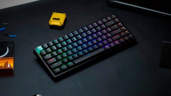 Keychron - K2 HE 75% Custom Wireless RGB Mechanical Keyboard with Programmable QMK/VIA Hot-Swappable Magnetic Switch - Black