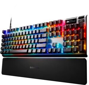 SteelSeries - Apex Pro Gen 3 Full Size Wired Mechanical OmniPoint Adjustable Gaming Keyboard with Rapid Tap - Black