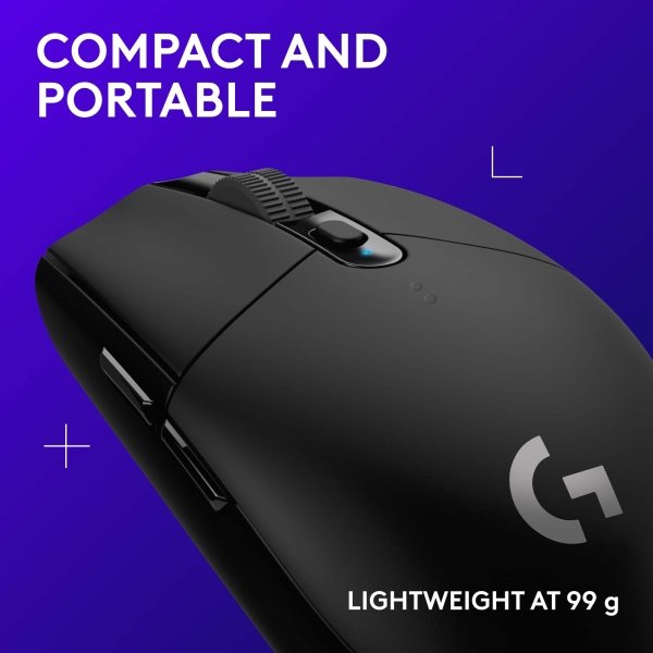 5d41915b-dab6-4e86-872a-0ec0a98f2288.jpg Logitech - G305 LIGHTSPEED Wireless Optical 6 Programmable Button Gaming Mouse with 12,000 DPI HERO Sensor - Wireless - Black