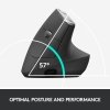 Logitech - MX Vertical Advanced Wireless Optical Ergonomic Mouse with USB and Bluetooth Connection - Wireless - Graphite