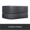 Logitech - ERGO K860 Ergonomic Full-size Wireless Keyboard for Windows and Mac with Palm Rest - Black