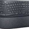 Logitech - ERGO K860 Ergonomic Full-size Wireless Keyboard for Windows and Mac with Palm Rest - Black