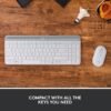Logitech - MK470 Full-size Wireless Scissor Keyboard and Mouse Bundle for Windows with Quiet clicks - Off-White