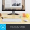 Logitech - MK470 Full-size Wireless Scissor Keyboard and Mouse Bundle for Windows with Quiet clicks - Off-White