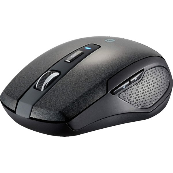 Best Buy essentials™ - Lightweight Bluetooth Optical Standard Ambidextrous Mouse with 6-Button - Wireless - Black