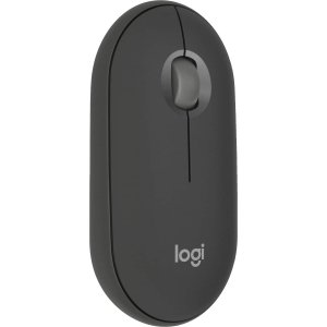 Logitech - Pebble Mouse 2 M350s Slim Lightweight Wireless Bluetooth Optical Silent Ambidextrous Mouse with Customizable Buttons - Wireless - Graphite
