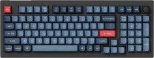 Keychron - V5 Max 96% Custom Wireless RGB Mechanical Keyboard with Programmable QMK/VIA Hot-Swappable Red Switch - Black