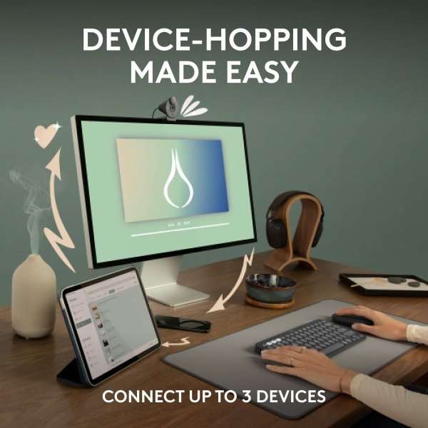 6a64cb63-b040-46a9-84bb-5a328f2e8289.jpg Logitech - Pebble Mouse 2 M350s Slim Lightweight Wireless Bluetooth Optical Silent Ambidextrous Mouse with Customizable Buttons - Wireless - Graphite