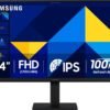 Samsung - 24" S3 (S30GD) IPS LED FHD 100Hz Monitor (HDMI, D-sub) - Black