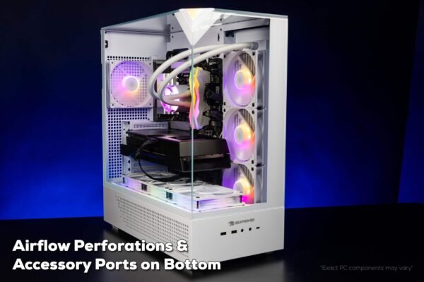 iBUYPOWER - Element Gaming Desktop PC - AMD Ryzen 9 9900X, NVIDIA GeForce RTX 5070 12GB, 32GB DDR5 RGB,2TB NVMe - White