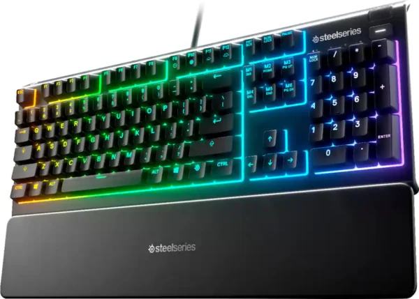 Apex 3 Full Size Wired Membrane Whisper Quiet Switch Gaming Keyboard