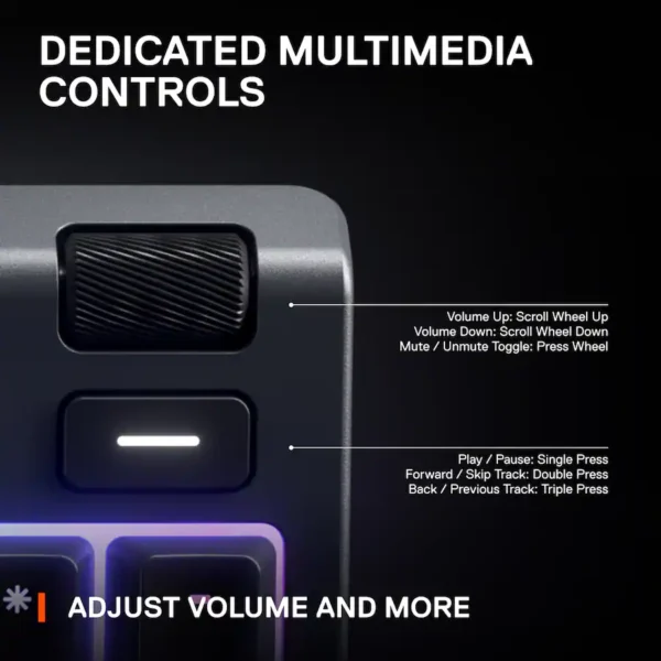 Apex 3 Full Size Wired Membrane Whisper Quiet Switch Gaming Keyboard